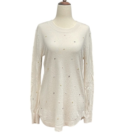 Loft Polka Dot Wool Blend Sweater - Picture 1 of 8